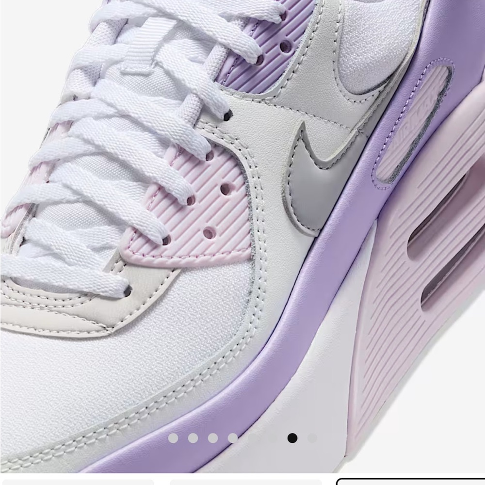 NIKE AIR MAX 90 LVB white and purple size 8.5 NIB - Picture 2 of 5